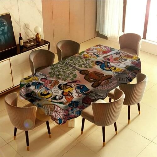 Make Friends With Marla Graph Tablecloth Art Indoor And Outdoor Decor