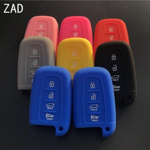 ZAD 4 buttons remote key silicone rubber car key fob cover case holder protector shell set cup for KIA Sorento Sedona sportage