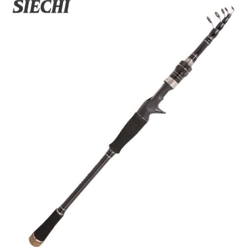 SIECHI Carbon Fiber Spinning rock Rod Telescopic Fishing rod Fishing Pole Stick Super Hard travel sea boat 1.8M-3.6M
