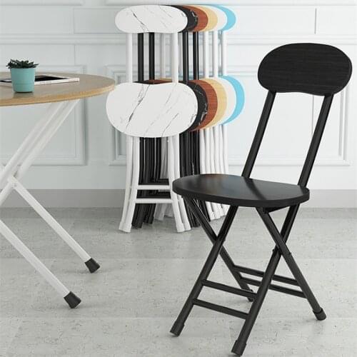 Chairs for Kitchen Foldable Stool Back Leisure Simple Portable Outdoor Dining Chair Dormitory Kitchen Household Dining Chairs
