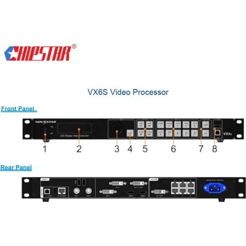 LED Video Processor Novastar VX6S Full Color LED Advertising Screen Controller