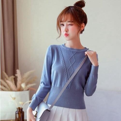 Early autumn wear sweaters, womens western thin high-waist sweaters, autumn new styles, waist slimming bottoming shirts