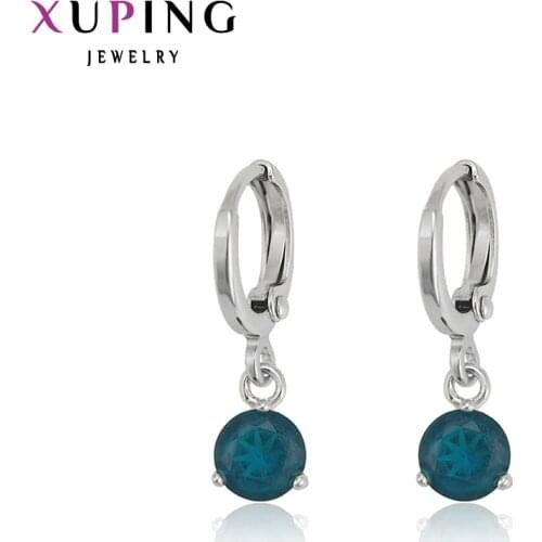 Xuping Jewelry Fashion Earring Luxury Stone Inlay Drop Earrings Women Earring Beautiful Gift 29101