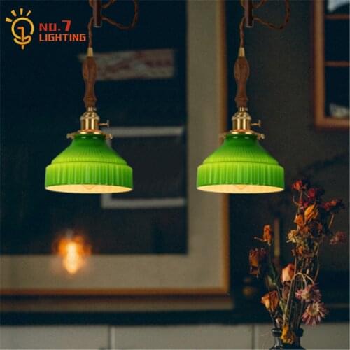 Japanese Luxury Restaurant Pendant Lights Black Walnut Wood Copper Kitchen Light Fixtures for Living/dining Room Cafe Club study