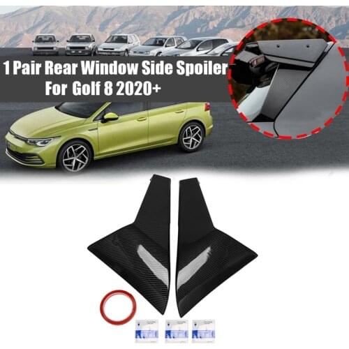 Rear Window Side Spoiler Canard Splitter for GOLF 8 MK8 2020 2021 Tail Wing Deflector Trim Lip Carbon Fiber