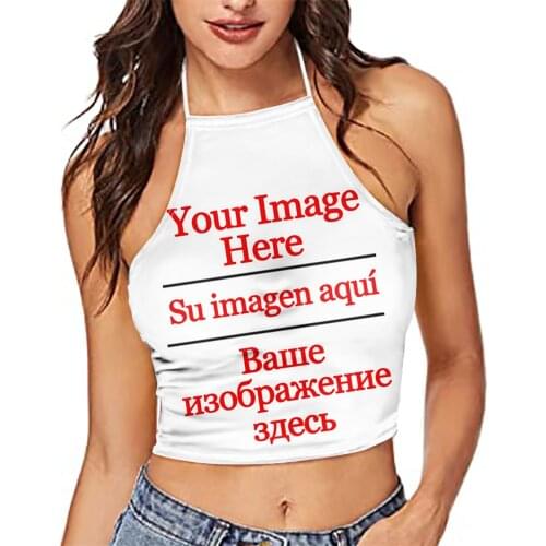 Jackherelook Custom Image/Logo/Name Tank Top for Womens Sleeveless Vest Sexy Ladies Crop Tops Clothes Camisole Mujer Dropsippng