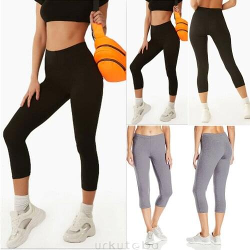 Womens Leggings Biker Workout Yoga Basic Stretch Solid Pants Exercise Yoga Pants