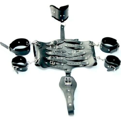 Female Bondge Black Leather Dress in Party ddlg sex swing sexual toy adult