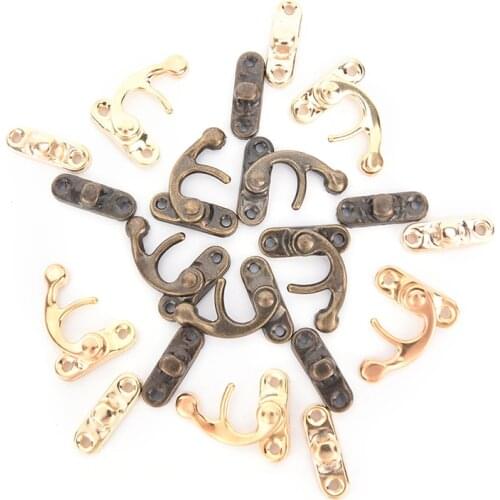 10PCS Metal Lock Catch Curved Buckle Horn Lock Clasp Hook Handbag Accessories