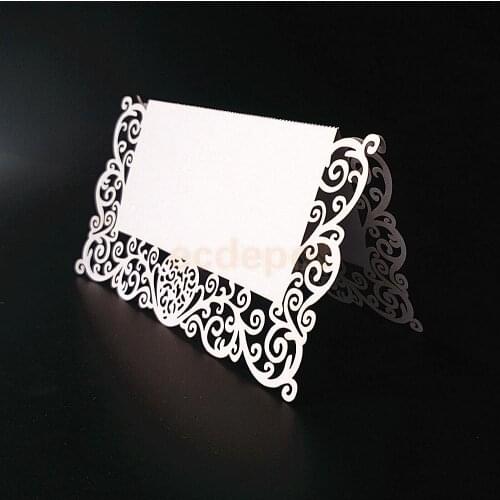 MagiDeal 25pcs Novel Elegant Vine Wedding Party Table Name Place Cards Favor Decor for Wedding Party Decoration -White or