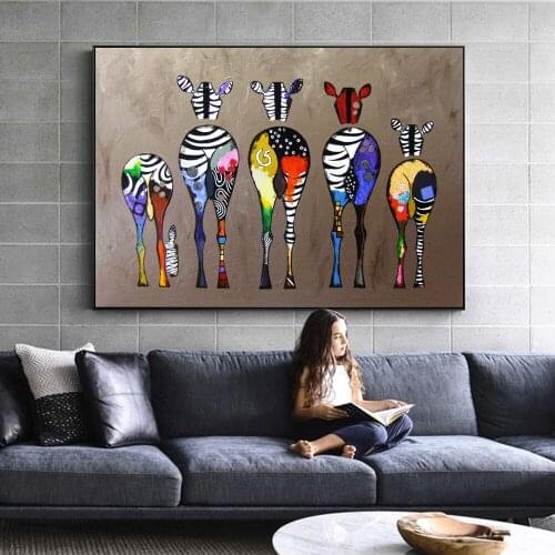 Abstract Color Animal Decorative Canvas Painting For Living Room Decoration Sofa Background Wall Hanging Picture