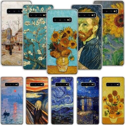 Van Gogh oil Art Painting Phone Case For Samsung Galaxy S10 S20 S21 S9 S8 S7 Note 10 20 9 8 FE J4 J6 Ultra Plus Lite Pro + Edge