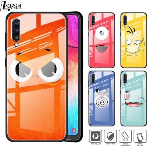 Cartoon Cute Expression For Samsung A01 A11 A21S A31 A41 A51 A52 A71 A72 A81 A91 5G Tempered Glass Phone Case