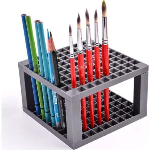 96 Holes Pencil&Brush Holder Organizer Artist Detachable 96 Hole Pencil Holder For Pens Paint Brushes Colored Pencils Markers