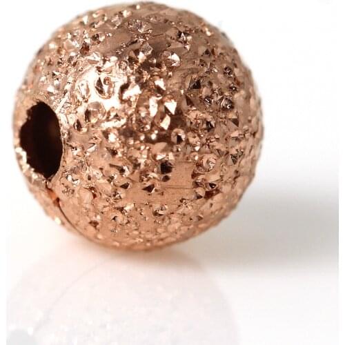 DoreenBeads Brass Spacer Beads Round Rose Gold Color DIY Jewelry Components About 4mm( 1/8") Dia,Hole:Approx 1.2mm,100 PCs