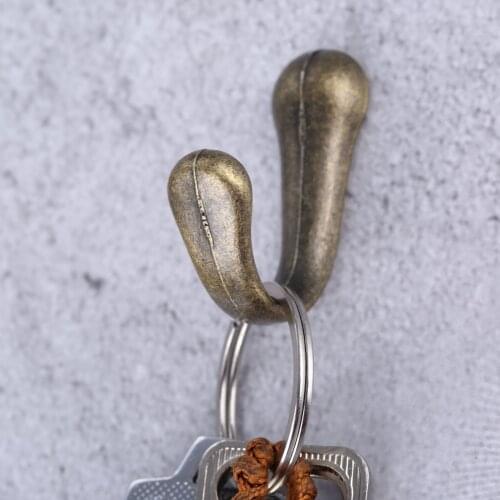 DRELD Antique Bronze Zinc Alloy Home Hat Coat Clothes Hook Towel Wall Door Hangers Hooks Bathroom Accessories w/Screw 40*15*23mm