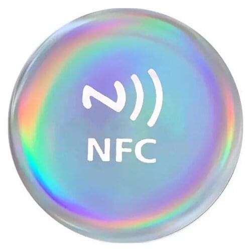 5 Pieces 144 Bytes 13.56MHZ Diameter 30mm Anti Metal NFC Ntag213 Epoxy Labels/Sticker All Cell Phone Social Share OneHop Tag