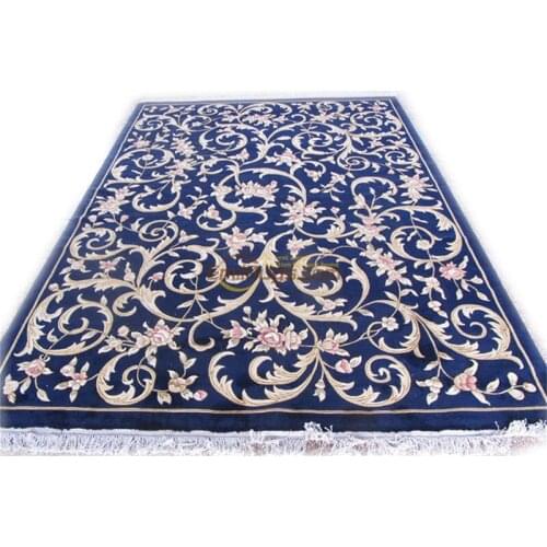 Wool carpets for living room carpet handmade European savonery Floral Trellis Design Circular Household Decorates luxury carpet