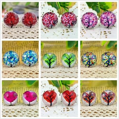 Hot Sale 10pcs 20mm Handmade Photo Glass Cabochons (Love Tree Series)