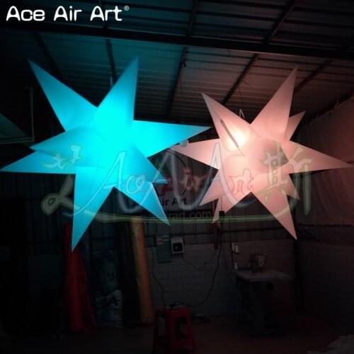 Hot sale 4 Pcs1.5m H inflatable LED star with cone for party decoration