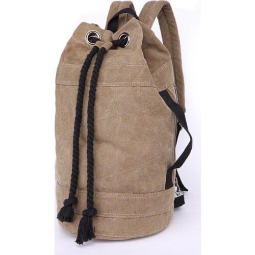 Unisex Canvas Backpack School Rucksack Men Drawstring Backpacks Women Travel Large Capacity Backpack Male Luggage Shoulder Bag
