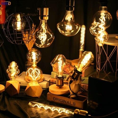 IWHD 4W LED Ampoule Vintage Lamp Edison Light Bulb 110-220V 2300K Retro Industrial Decor Bombillas Ampul Lampadine