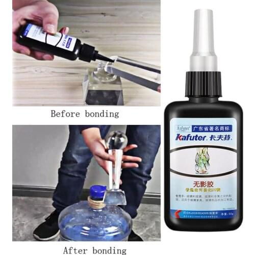Kafute K-303 50ml Shadowless Glue Adhesive Plastic Glass Metal Rubber Uv Glue for Glass Glue Waloc Glue Uv Adhesive