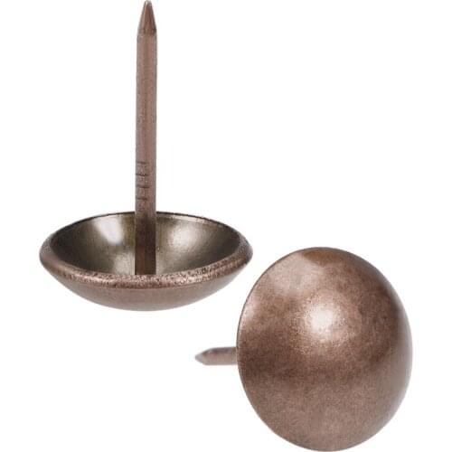 Uxcell Upholstery Nails Tacks 14mm Head Dia Antique Round Thumb Push Pins Copper Tone 40 Pcs