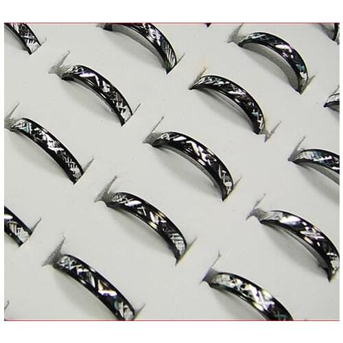 2000pcs 20sets Wholesale Jewelry Ring Pretty Black&white Aluminum Alloy Rings Bulk Lots Free Shipping RL090