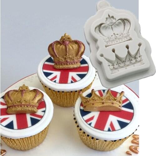 Crowns Molds Fondant Cake Decorating Tools Silicone Molds Sugarcraft Chocolate Baking Tools for Cakes Gumpaste Form