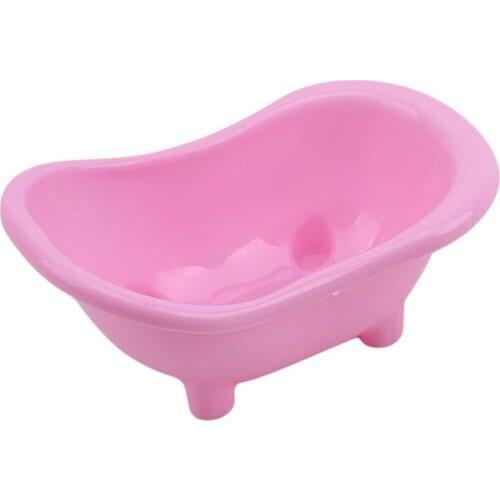 Hot Selling Creative Cute Bathroom Bathing Case Mini Hamster Gerbils Bathtub Small Pets Bath Sand Room Pink Pet Tub