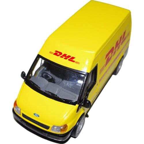 1:32 DHL DHL Air Cargo Alloy Ford full package rear door open toy simulation car model