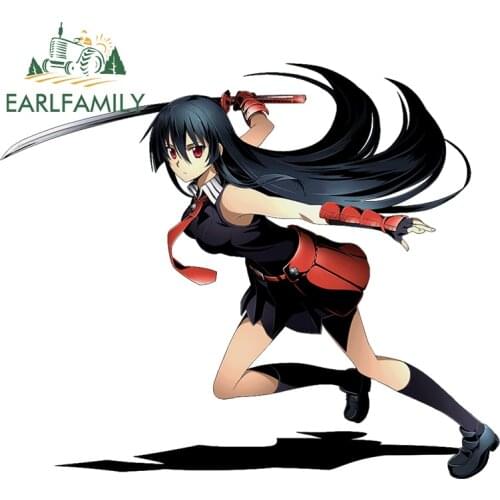 EARLFAMILY 13cm x 10.8cm for Akame GA Kill Scratch-Proof Decal Funny Car Stickers Sunscreen Motorcycle RV Personality Graphics