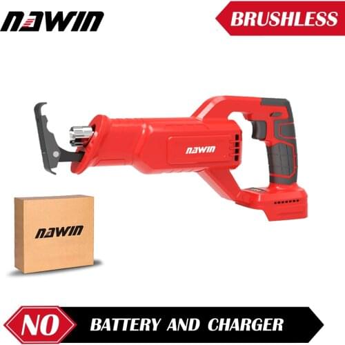 NAWIN 20V Portable Reciprocating Saw Kit Saber Saw with Lithium Battery Cordless Powerful Wood/Metal/Foam brick/bone Cutting Saw