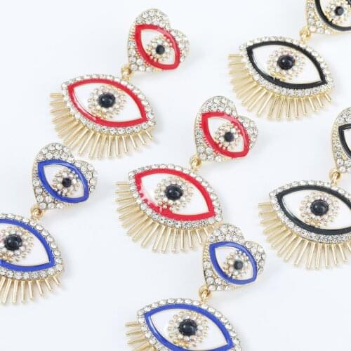 JIJIAWENHUA New Fashion Acrylic Alloy Round Eye Jewelry Modern Bohemian Earrings Fashion Accessories