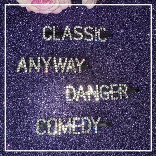 New Jewelry Styles Hair Clips with Words Bulk Word Hair clips Crystal Hair Accessories for Women