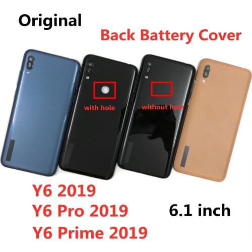 Battery Cover For Huawei Y6 2019 / Y6 Prime 2019 / Y6 Pro 2019 Back Rear Door Housing Battery Case Cover Lid + logo
