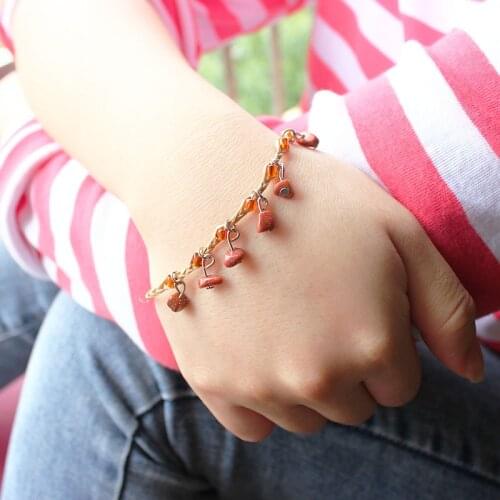 Bohemian Rope Braided Bracelet For Women Girls Fashion Natural Stone Bracelet Romantic Handmade Valentines Day Jewelry