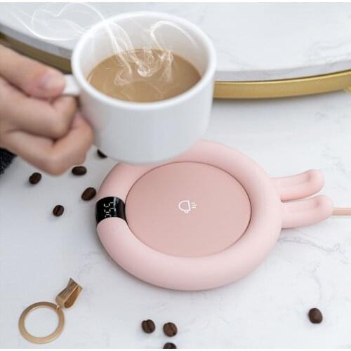 220v Cup Warmer Smart Touch Heating Keep Warm Coasters Intelligent Adjustment 3 Gears Use For Office Home Warm Coffee Tea Milk