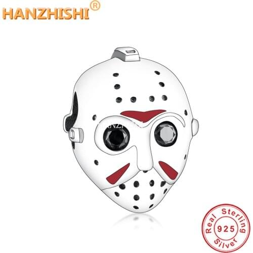 Fashion 925 Sterling Silver Skull Alien Beads Charms Fit Original Pandora Charm Bracelet Necklace For Jewelry Making Berloque