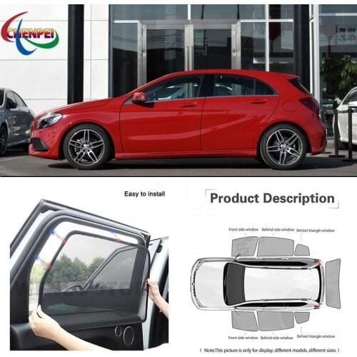 For Mercedes Benz A Class Car Full Side Windows Magnetic Sun Shade UV Protection Ray Blocking Mesh Visor Car Accessories