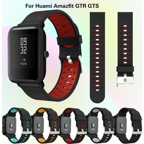 20mm Sports Silicone Wrist Strap for Xiaomi Huami Amazfit Bip BIT PACE Lite Youth Smart watch For Huami Amazfit GTS Wristband