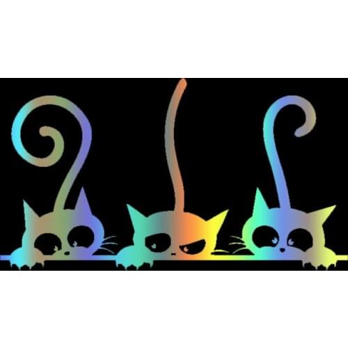 S51078 Various Sizes/Colors Car Stickers Vinyl Decal Cute Cats Motorcycle Decorative Accessories Creative Waterproof