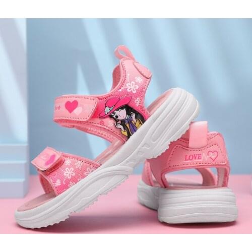 Shoes girl Sandals Sweet Soft Children Beach Shoes Kids Summer pink Princess Sandal Fashion Cute High Quality light Casual Shoes
