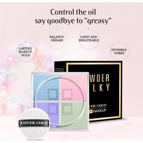 Silky Setting Powder Evening Skin Tone Concealer Four-color Loose Powder Sigongge Loose Powder Spraying Lightweight cosmetics