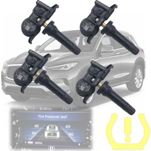 4PCS TPMS Sensor 40700-6LB0A 407006LB0A Tire Pressure Monitoring System Fit For Nissan QX50 2016-2019 PMV-E101 433MHz