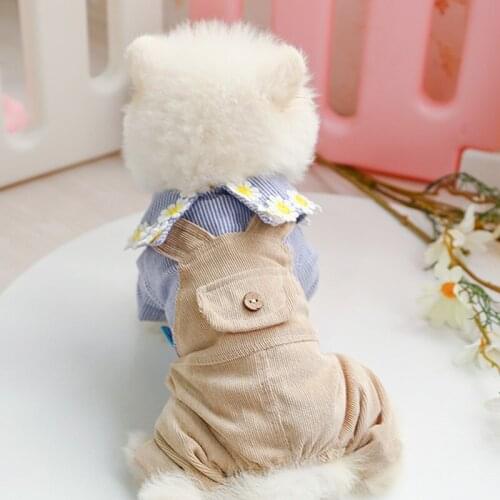 Dog Bib Pants Summer Thin Four-legged Clothes Pet Schnauzer Teddy Pomeranian Casual Comfortable Puppy Dog Clothes Jumpsuit