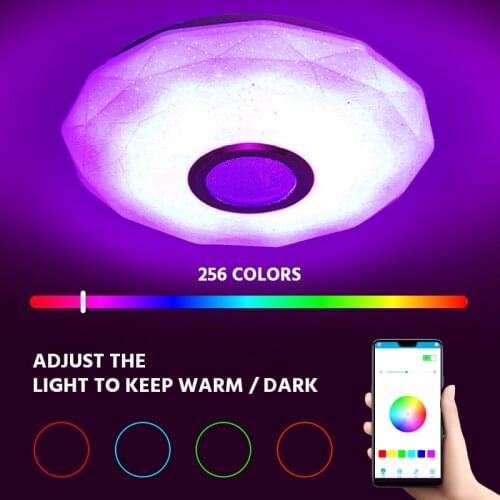 Modern Minimalist Dimmable Color Ceiling Lamp Bedroom LED Eye Protection Atmosphere Light Smart Bluetooth Music Ceiling Light
