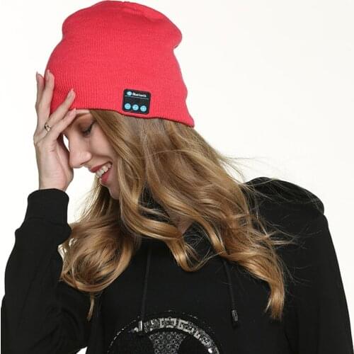 Smart Knitting Hat Wireless BluetoothV3.0 Winter Hat Headphone Headset with Mic Handfree Music Magic Cap for Xiaomi Smartphone