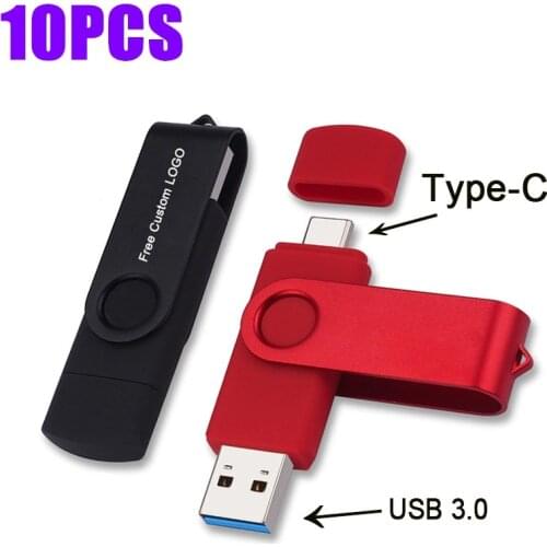 10PCS Colour USB Flash Drive Type-C 2.0/3.0 Pen Drive 4GB 8GB 16GB 32GB 64GB Memory Stick 128GB USB Stick Gift Free Custom LOGO